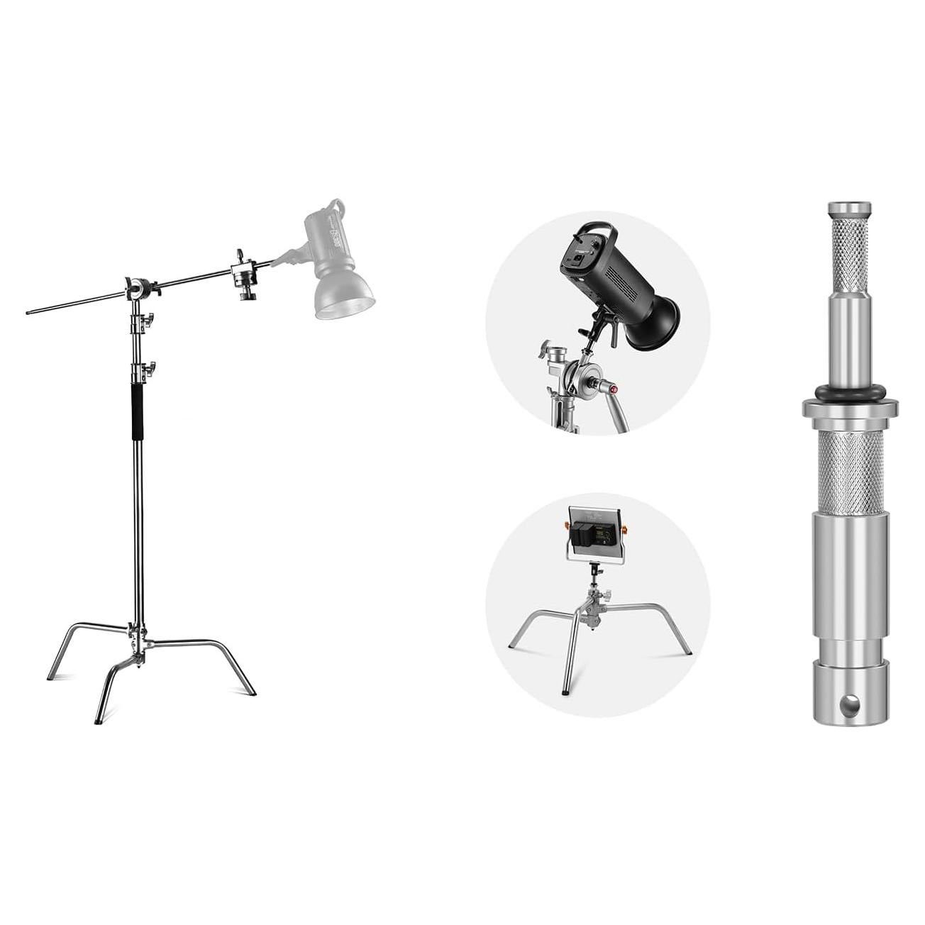 Soporte de Luz Neewer 100% Acero Inoxidable 320cm con Brazo Boom