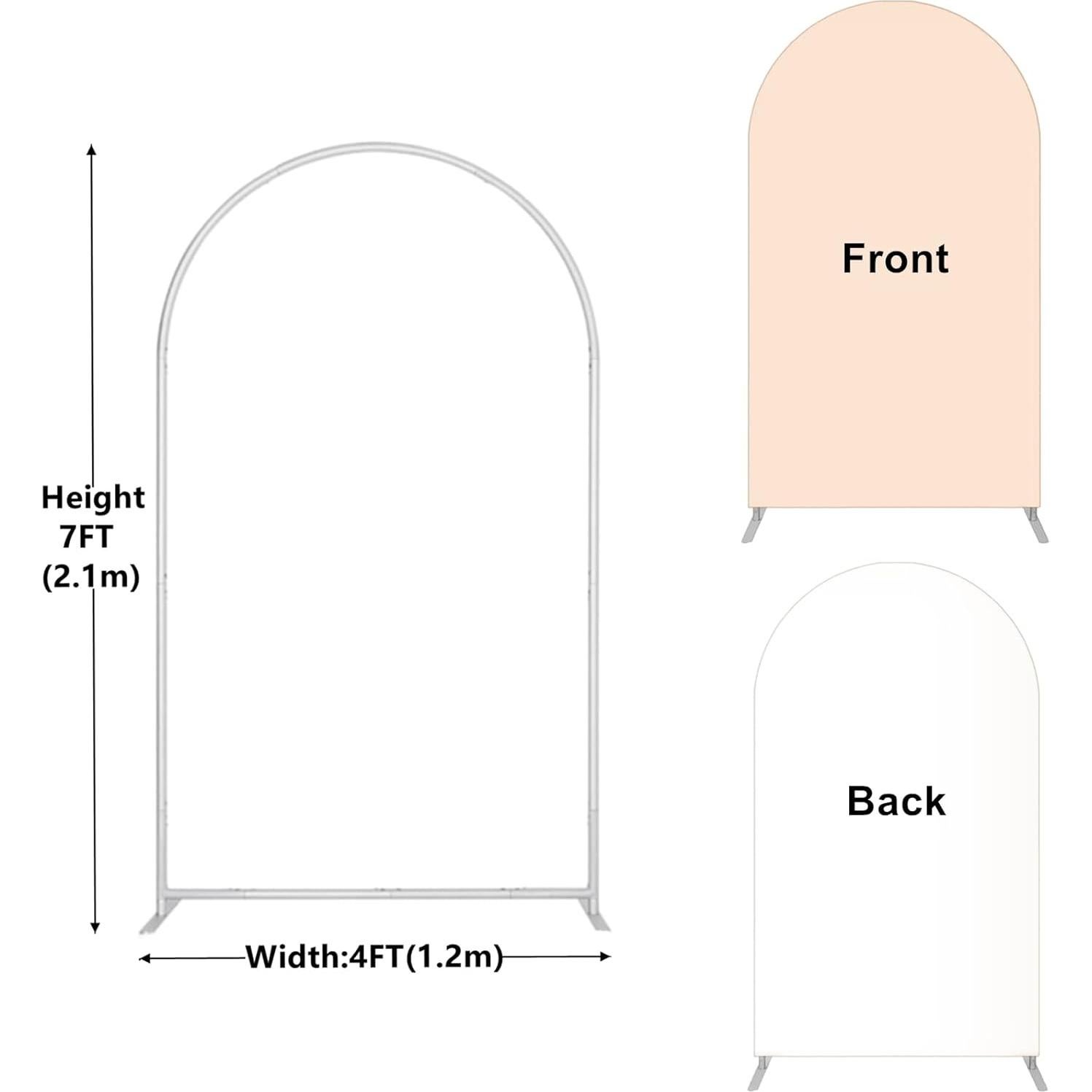 Telón Arco Pared Chiara AHUAWA 4x7 pies Spandex Beige Blanco