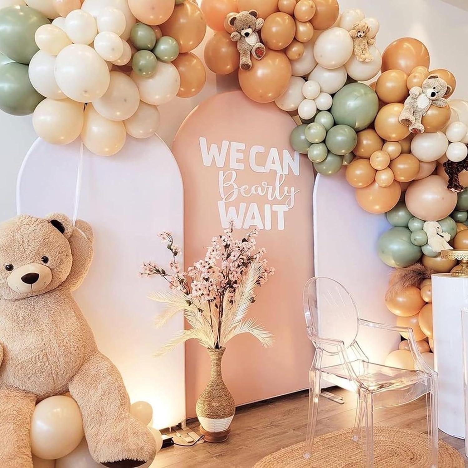 Telón Arco Pared Chiara AHUAWA 4x7 pies Spandex Beige Blanco