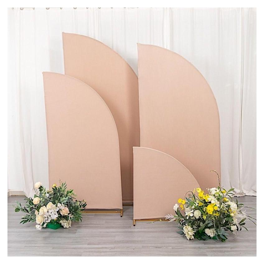 4 Fundas de Soporte de Fondo Spandex Nude para Eventos