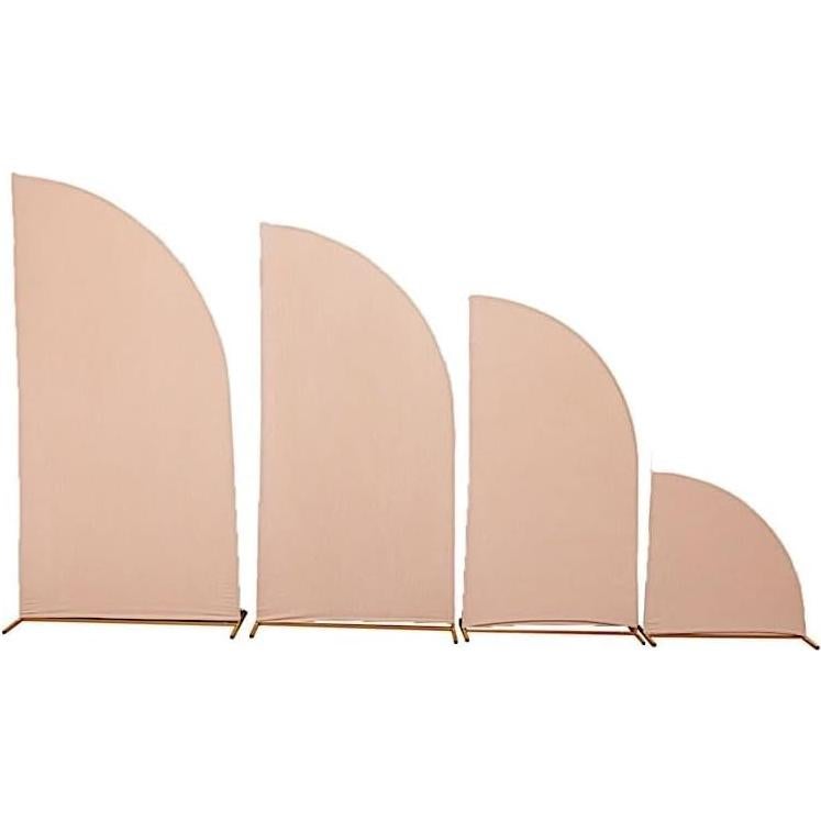 4 Fundas de Soporte de Fondo Spandex Nude para Eventos