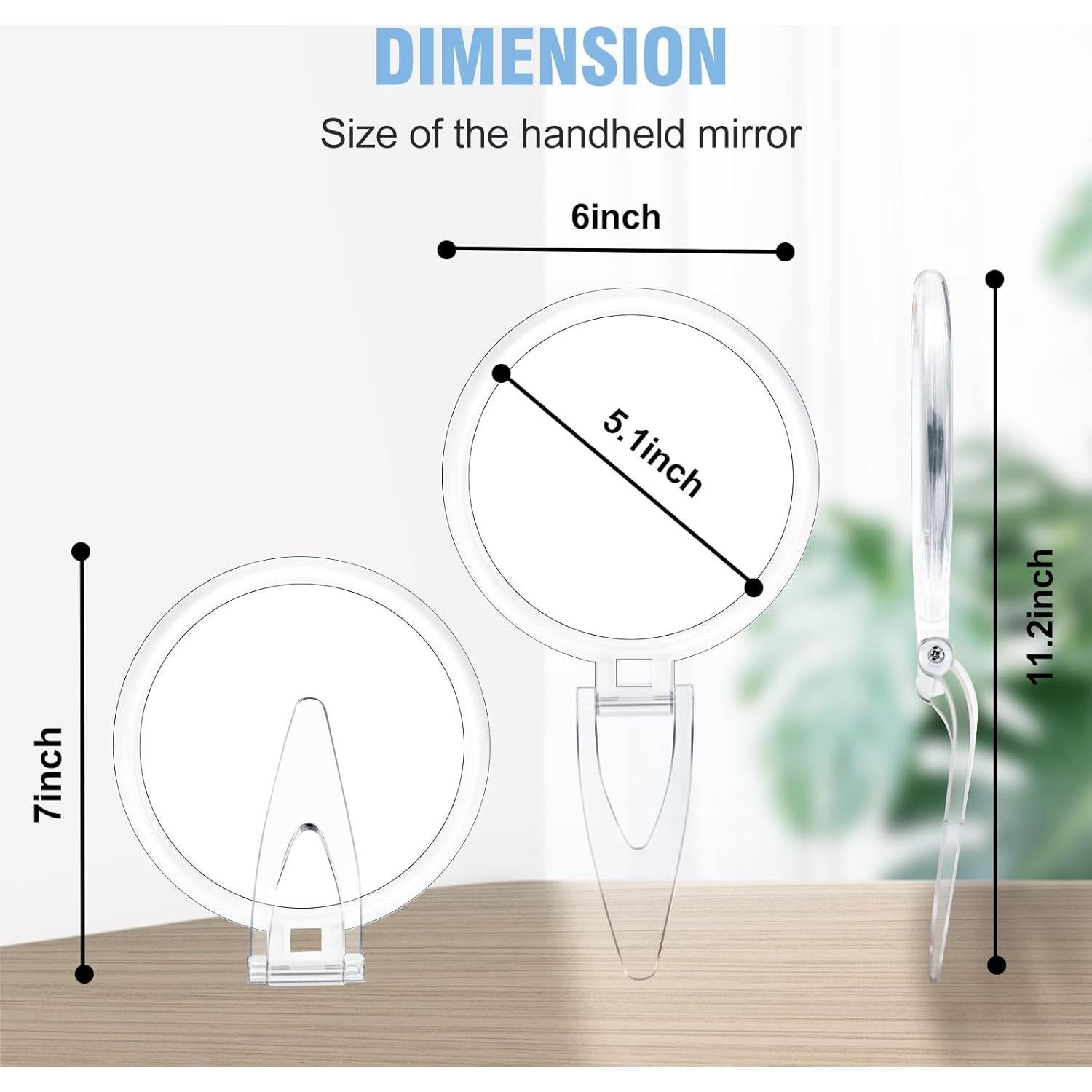 Espejo de Mano Aumentador JMH Doble Cara 1X 20X 15.24 cm