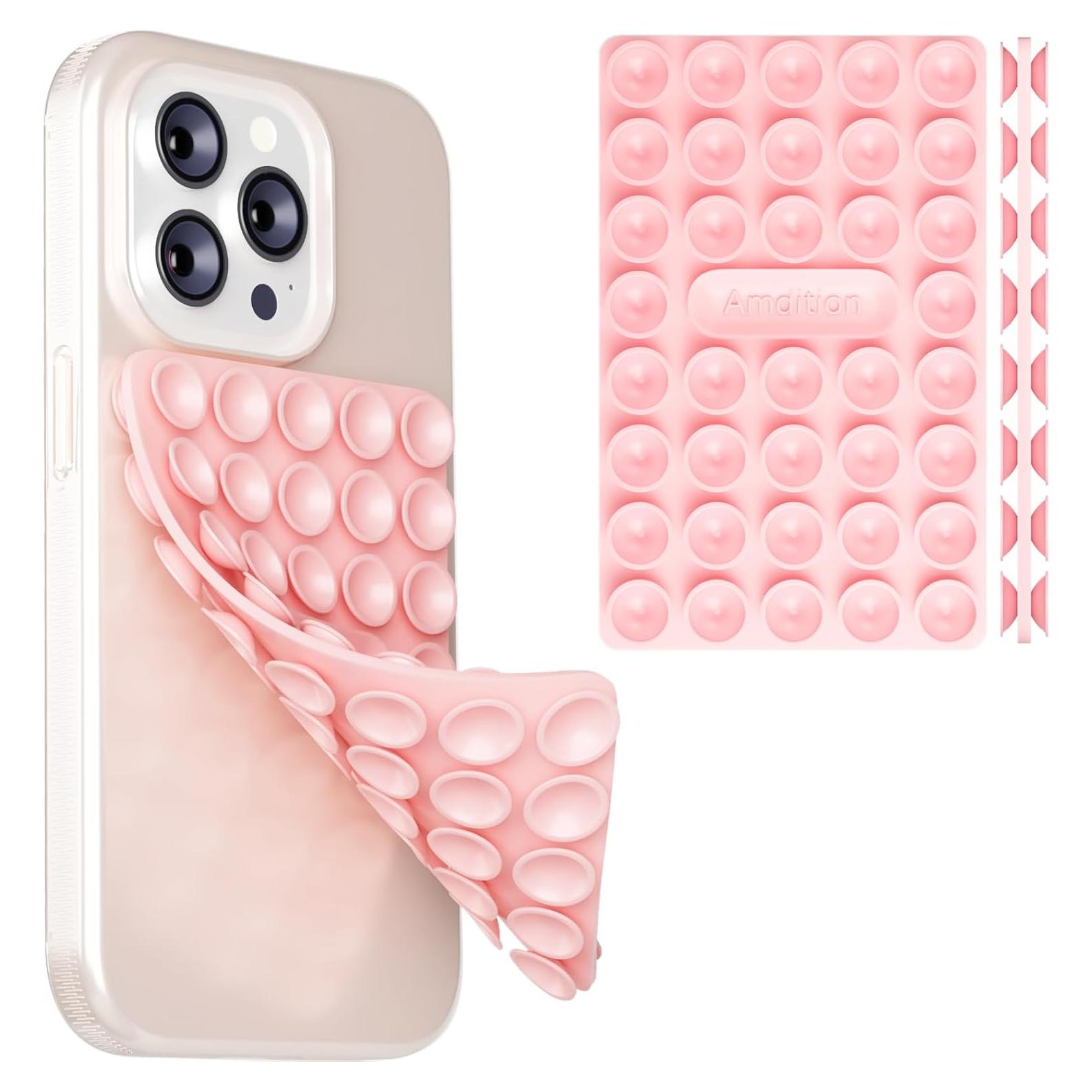 Soporte para teléfono con ventosa de silicona RoyViVa rosa