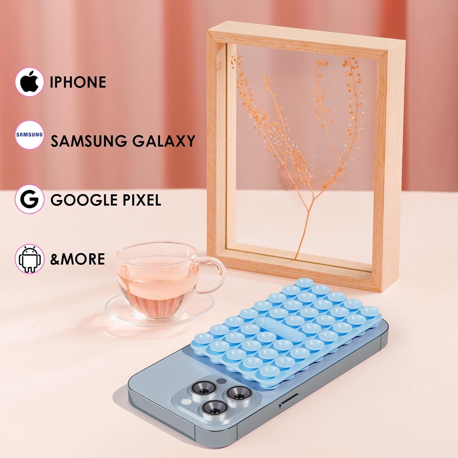 Soporte para teléfono con ventosa de silicona RoyViVa rosa