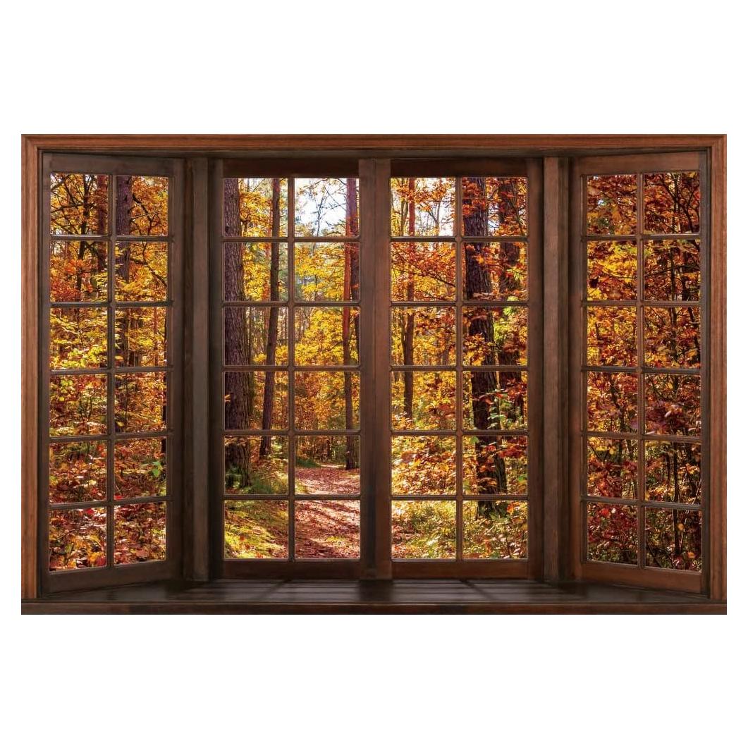 Fondo de Fotografía Laeacco 3x2.5m Otoño Bosque Árboles