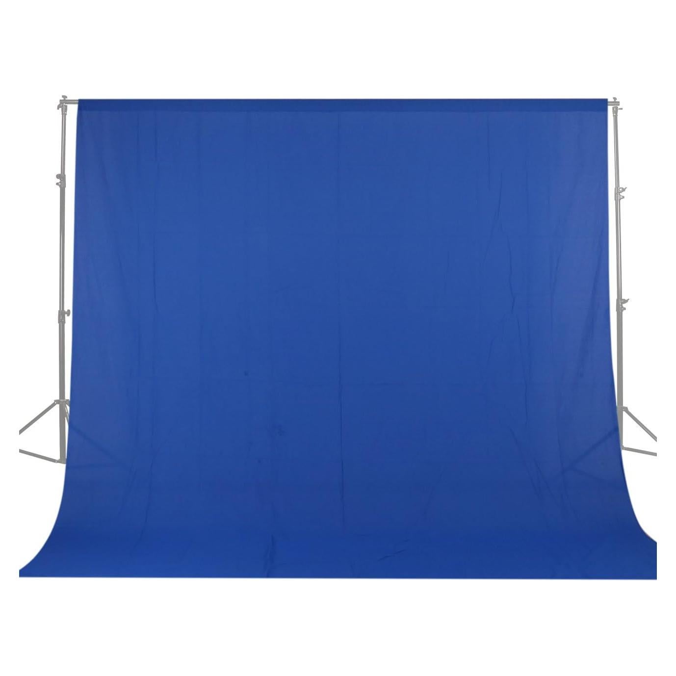 Cortina de Fondo Azul 3x6m Muselina 100% Algodón GSKAIWEN