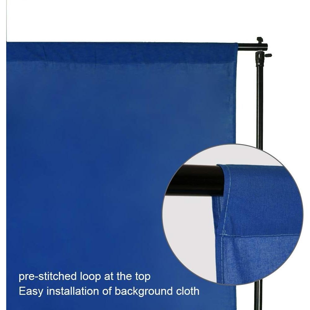 Cortina de Fondo Azul 3x6m Muselina 100% Algodón GSKAIWEN