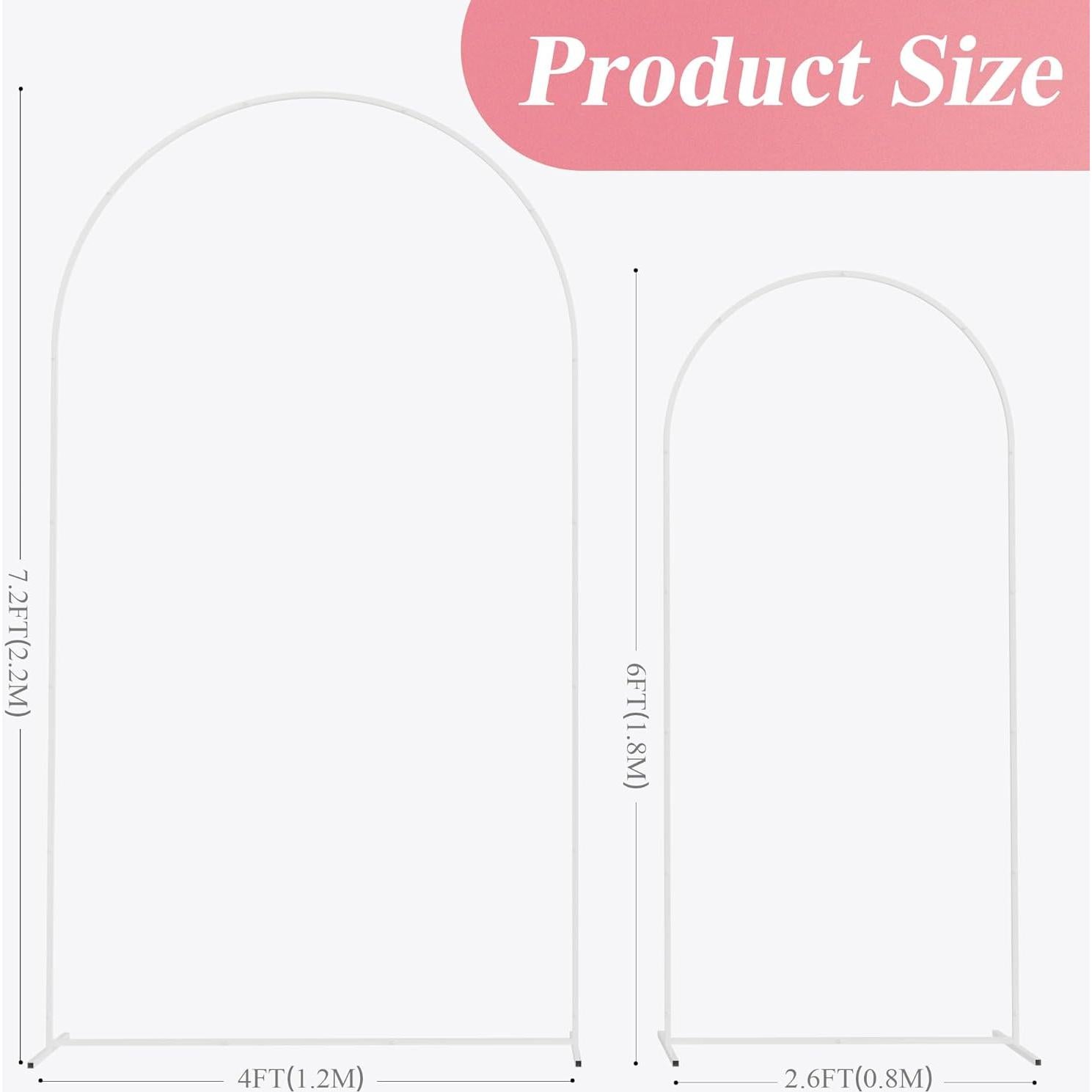 Soporte de Arco Metálico Fomcet 2 Piezas Blanco 2.19m y 1.83m