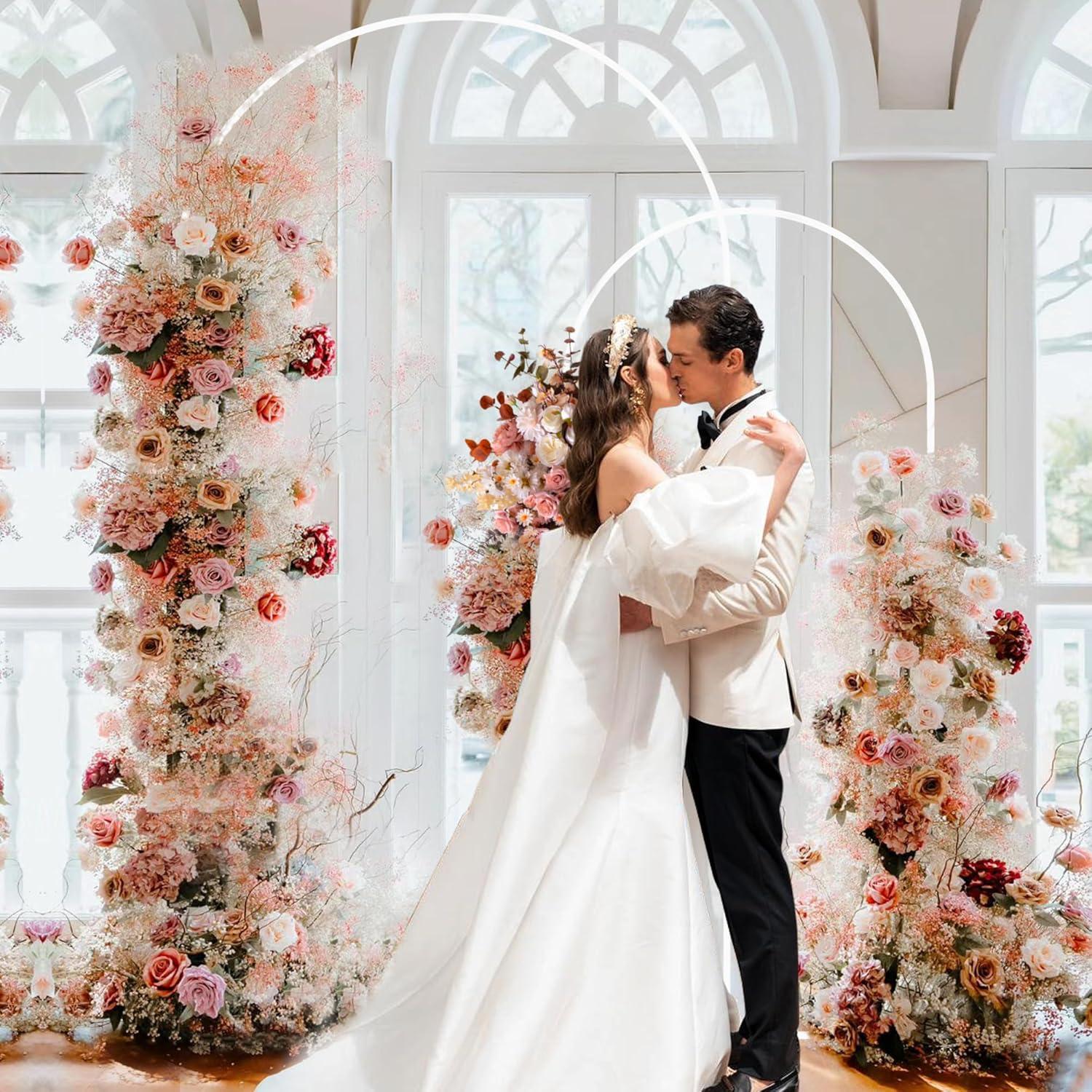 Soporte de Arco Metálico Fomcet 2 Piezas Blanco 2.19m y 1.83m