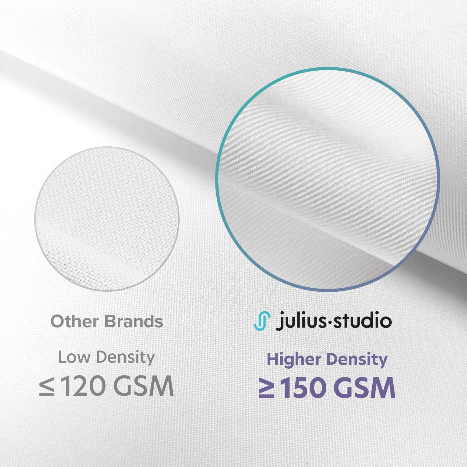 Julius Studio 10 x 20 ft. (W x H) White, Black, Green Backdrop Background Screen Bundle, High Density Premium A+ Grade>200GSM Synthetic Fabric Professional, Wrinkle Resistant, True Chromakey, JSAG845