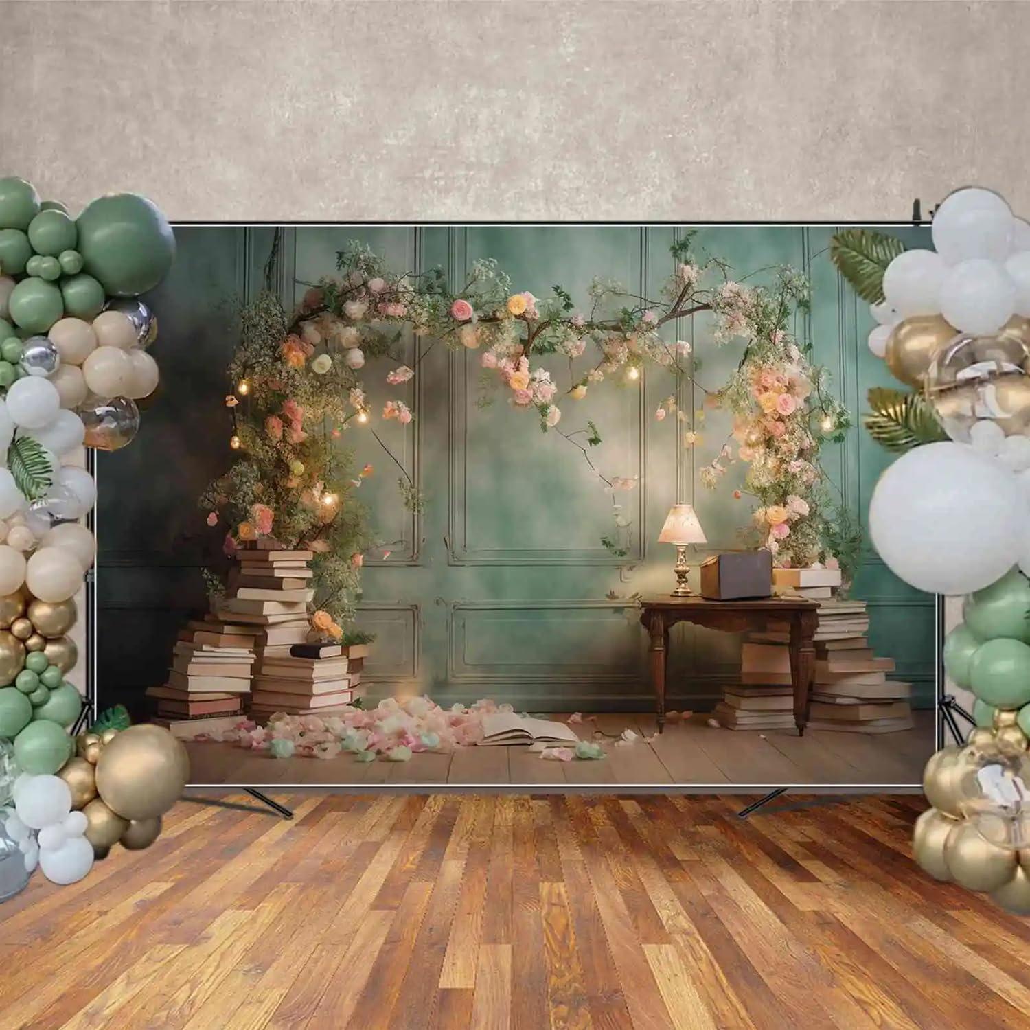 Fondo de Fotografía Floral Vinilo GOINTOIN 240x180cm