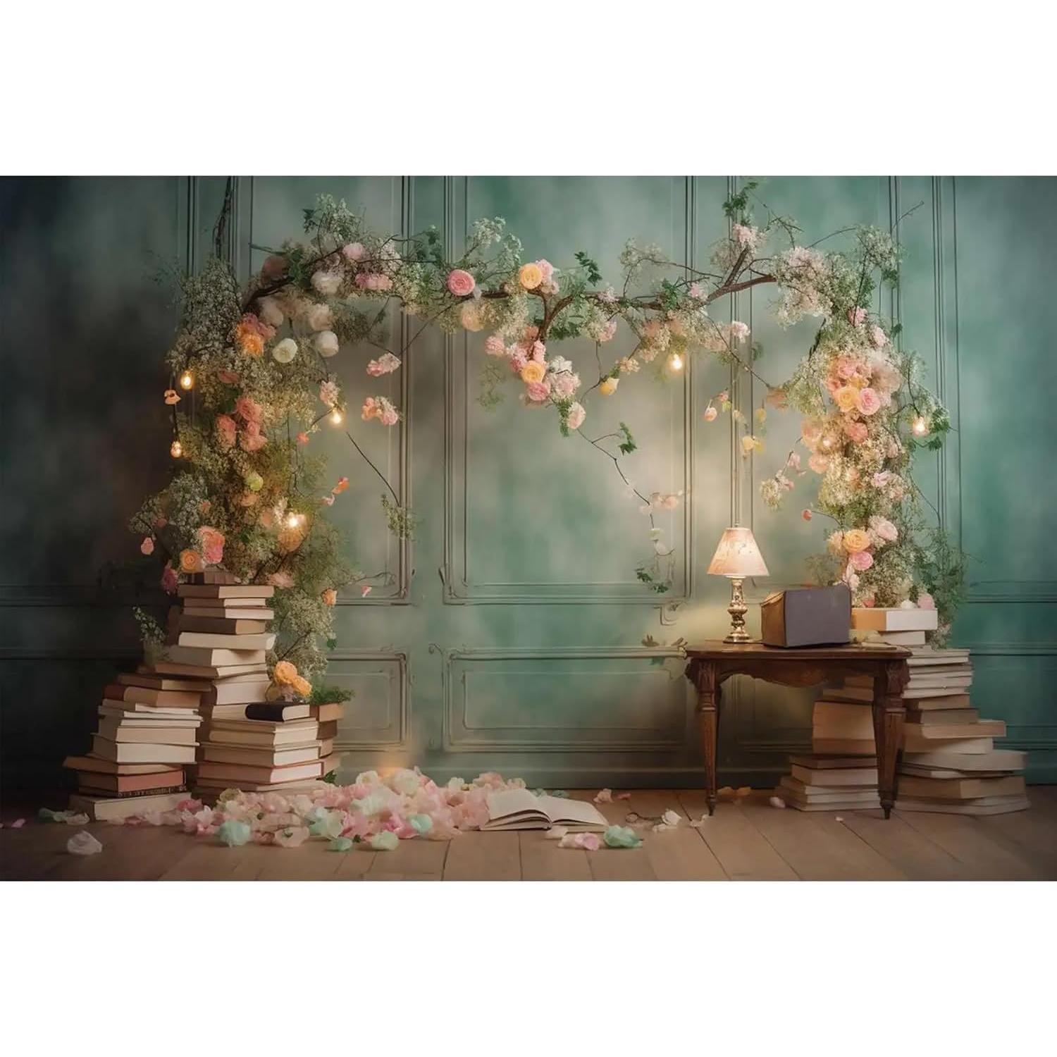 Fondo de Fotografía Floral Vinilo GOINTOIN 240x180cm