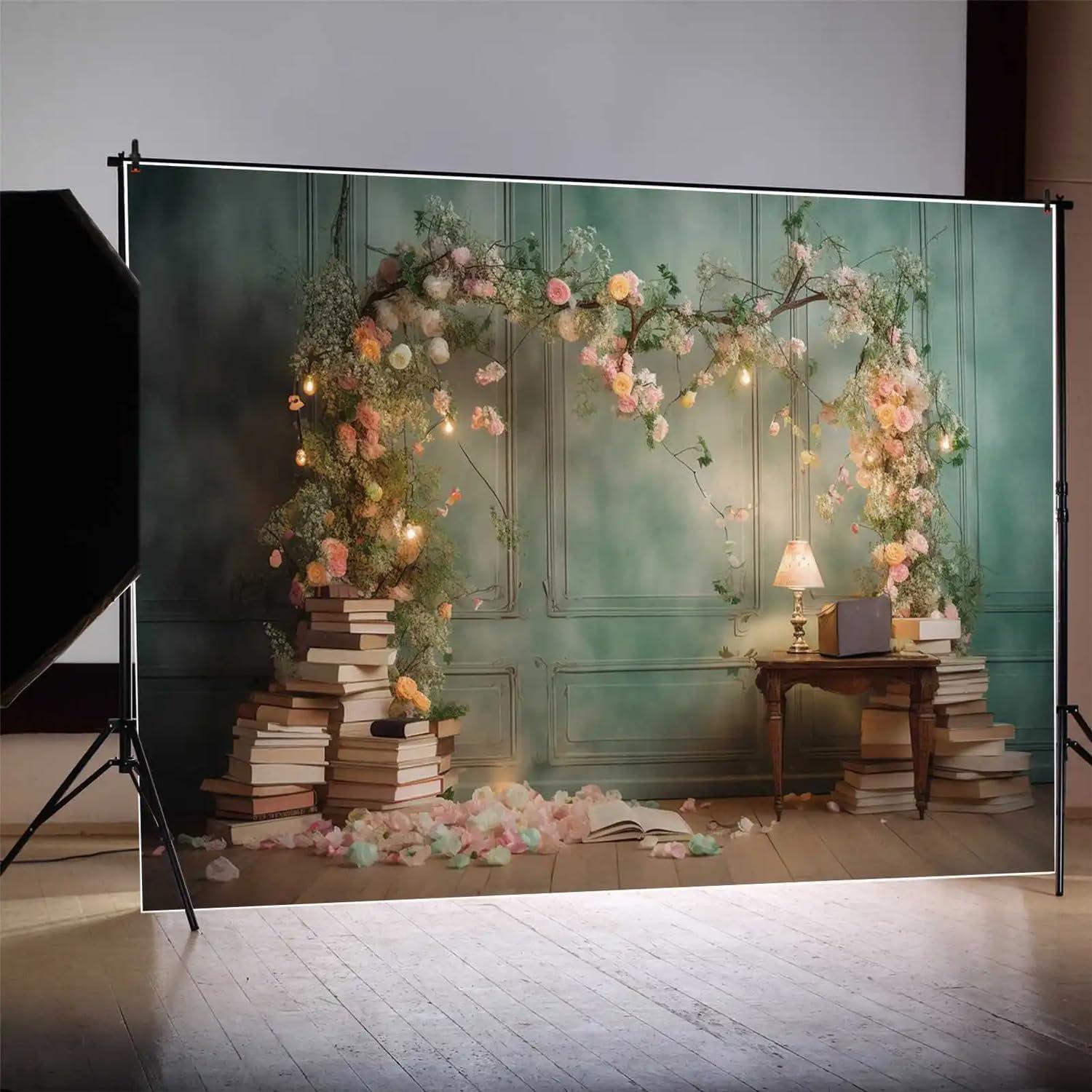 Fondo de Fotografía Floral Vinilo GOINTOIN 240x180cm