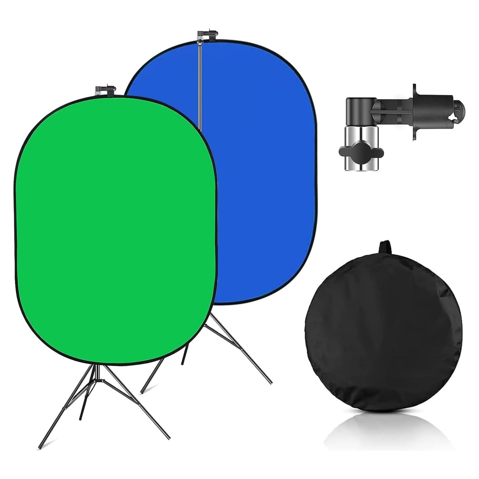 Fondo Chromakey Plegable 2 en 1 Hahawalker 150x200 cm Verde Azul