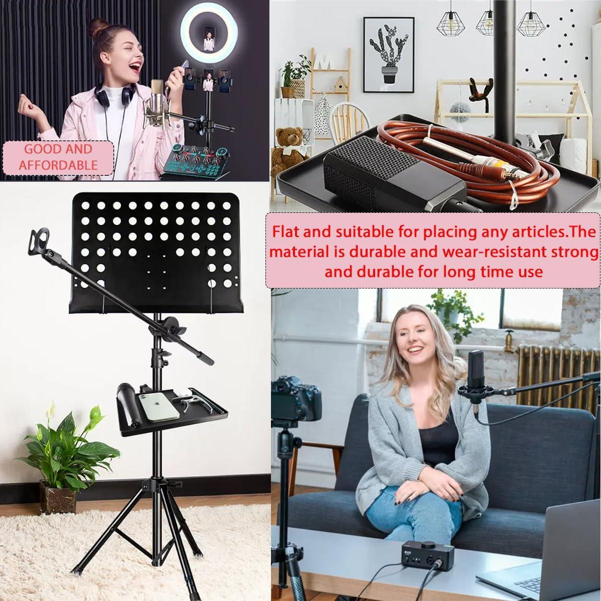 Bandeja Ajustable para Soporte de Micrófono 2 Pcs ABS