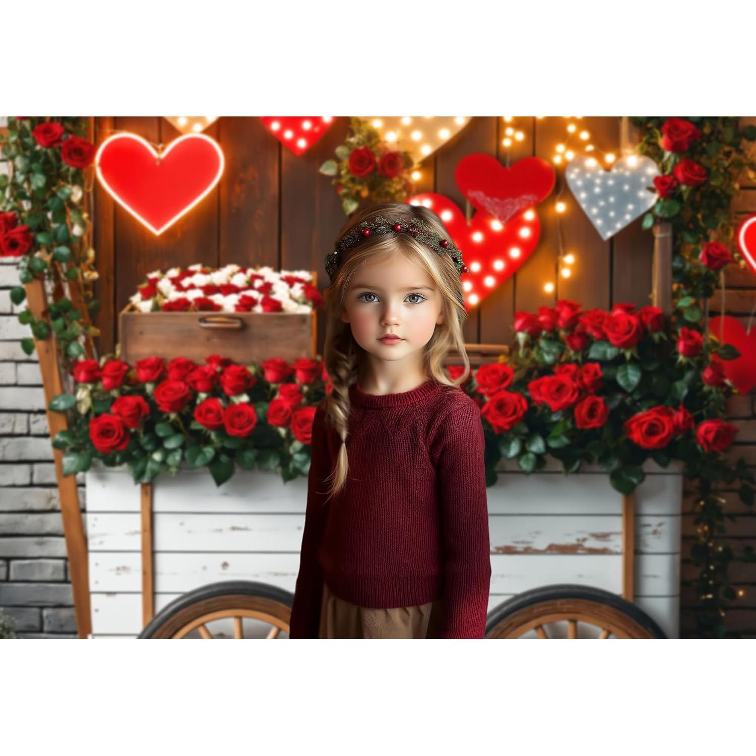 Fondo de Fotografía San Valentín Kate 2.2x1.5m Microfibra