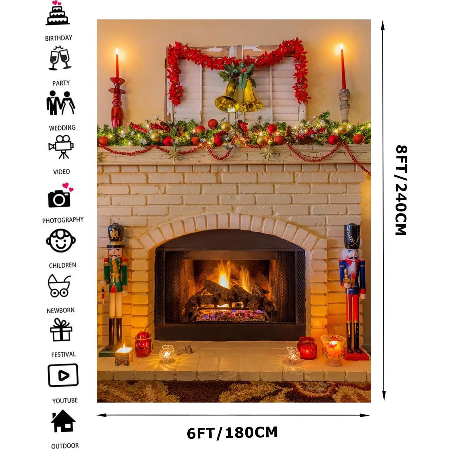 Fondo de Navidad Alltten 1.8x2.4m para Fotografía y Decoración