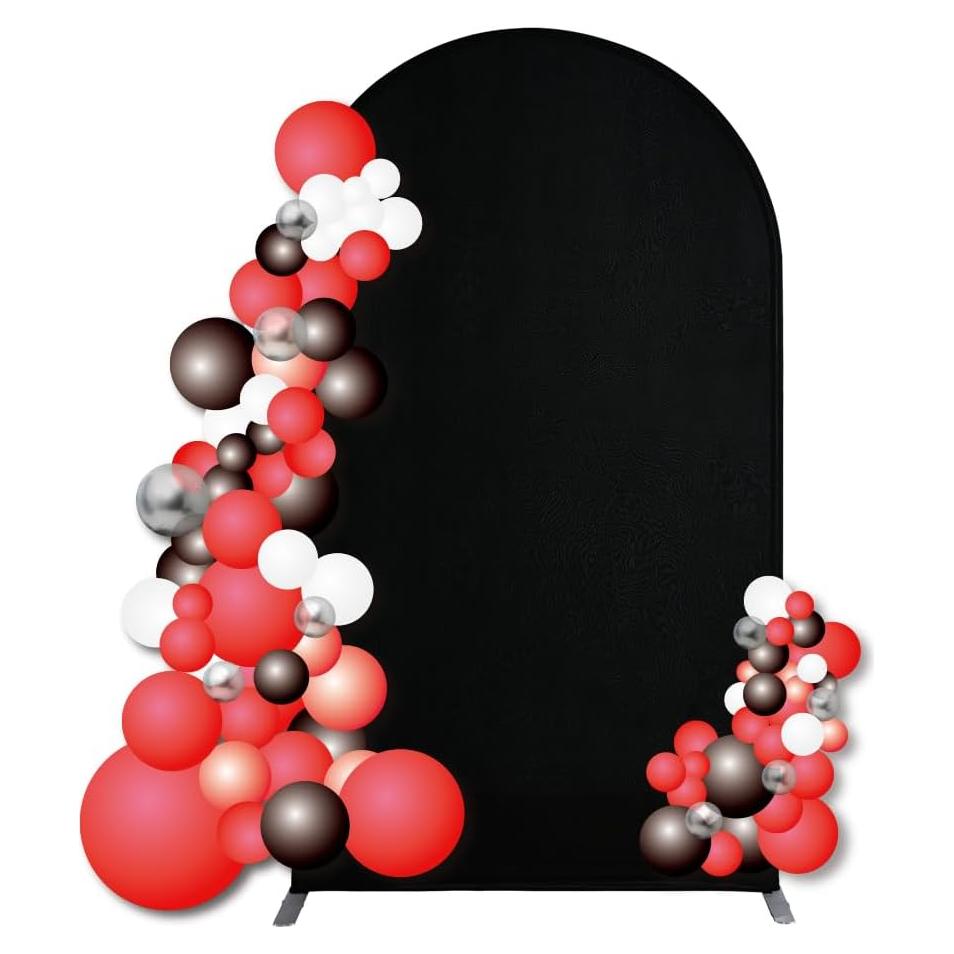 Cubierta de Arco de Boda Chiara 6FT Spandex Negra Doble Cara