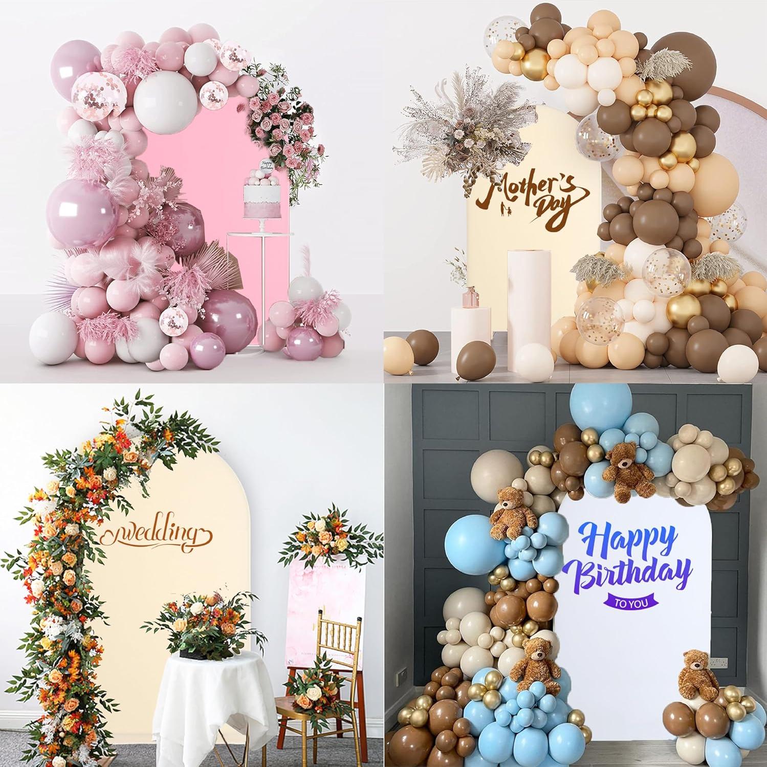 Cubierta de Arco de Boda Chiara 6FT Spandex Negra Doble Cara