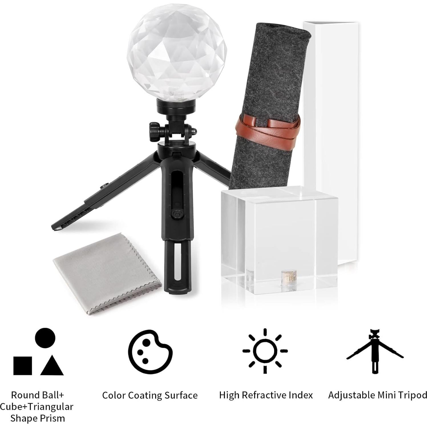 Set de Prismas de Fotografía MK Studio con Mini Trípode