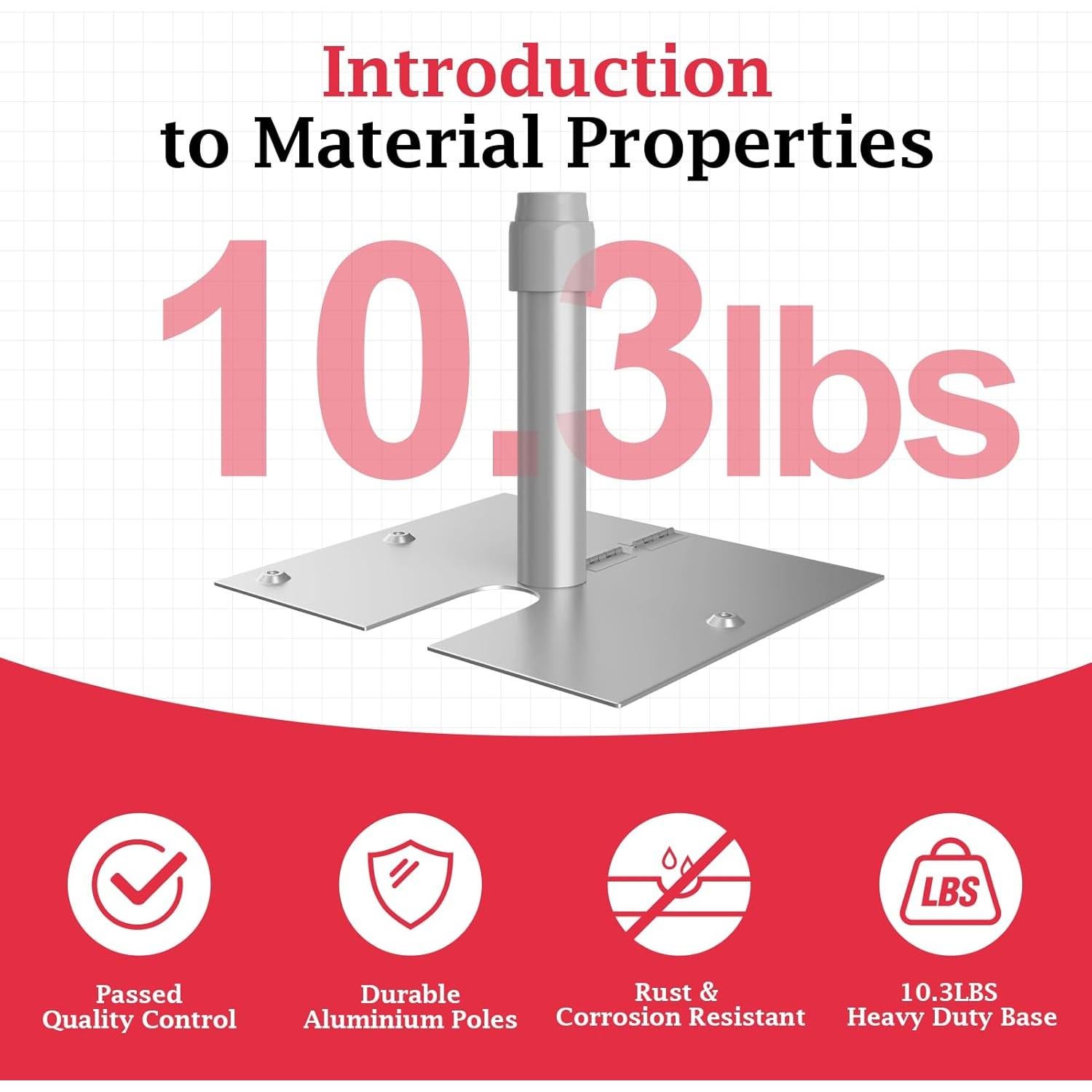 Soporte de Fondo Ajustable EMART 3x3m Pesado para Eventos