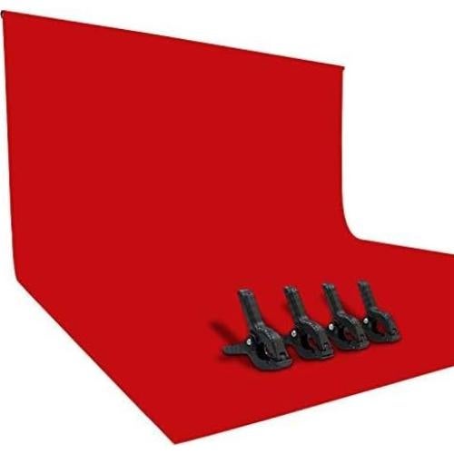 Fondo de Poliéster ISSUNTEX 2.7x4.5 m Rojo para Fotografía