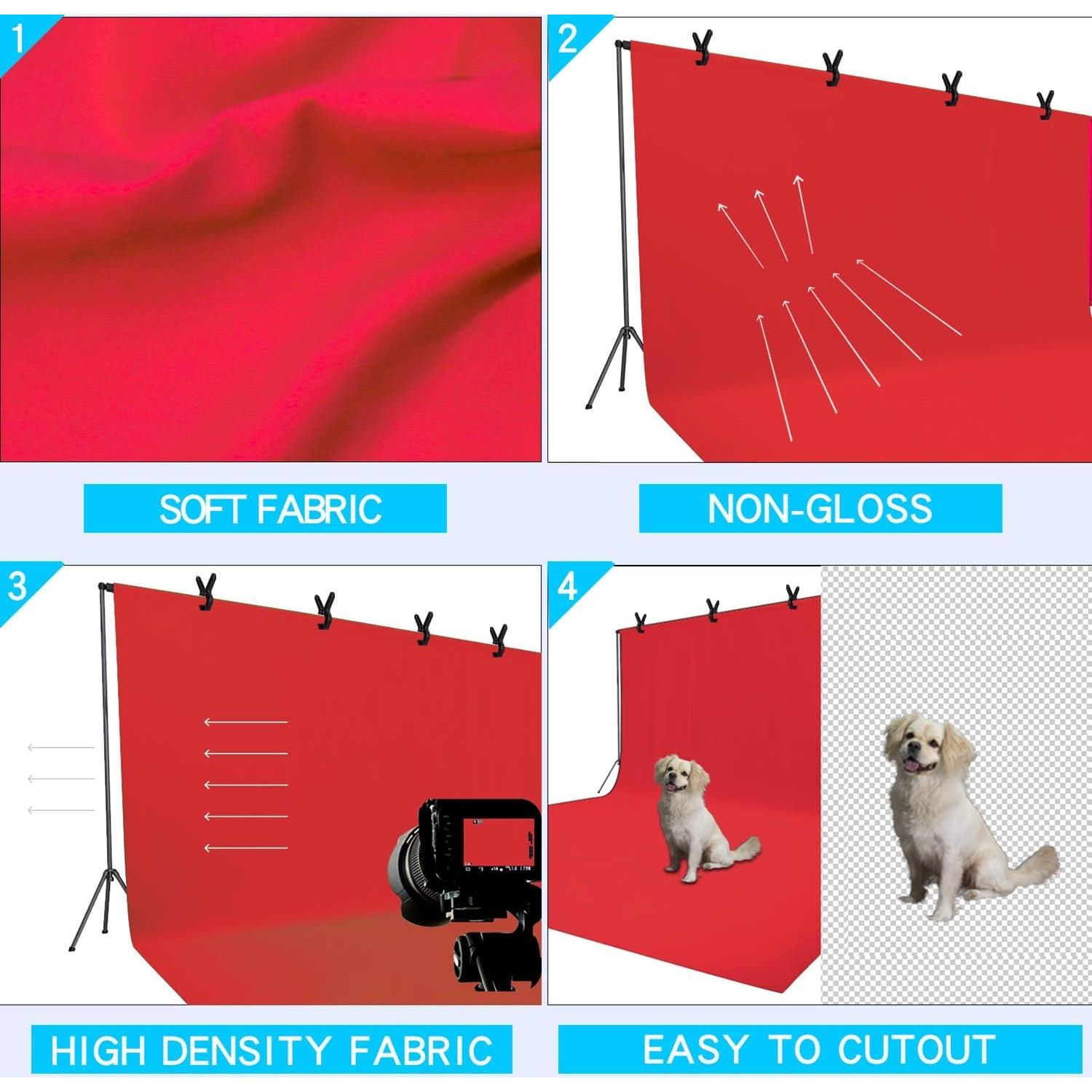 Fondo de Poliéster ISSUNTEX 2.7x4.5 m Rojo para Fotografía