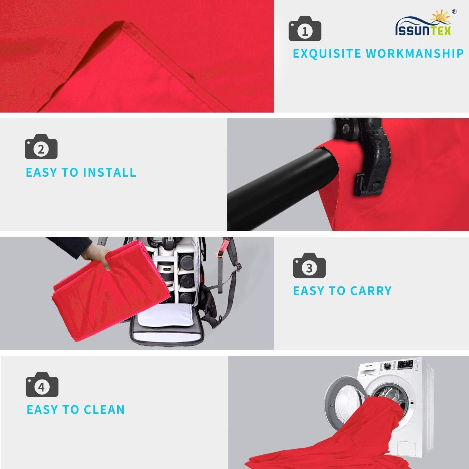 Fondo de Poliéster ISSUNTEX 2.7x4.5 m Rojo para Fotografía