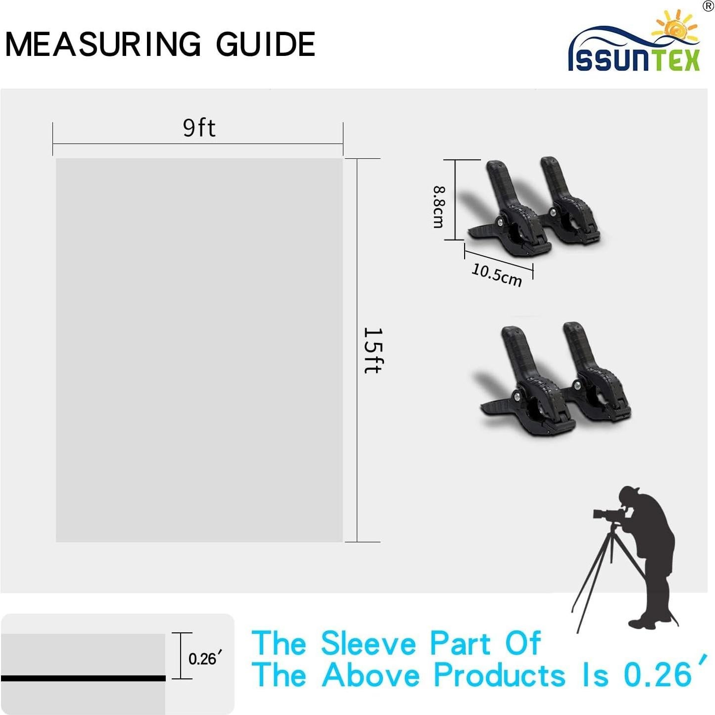 Fondo de Poliéster ISSUNTEX 2.7x4.5 m Rojo para Fotografía