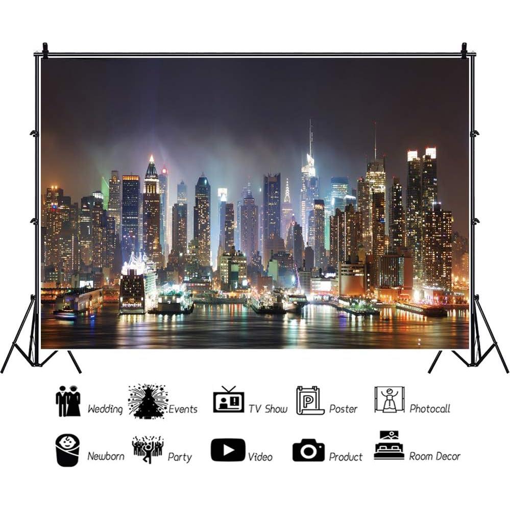 Fondo Fotográfico Vinilo Haoyiyi 150x100cm Ciudad Nueva York