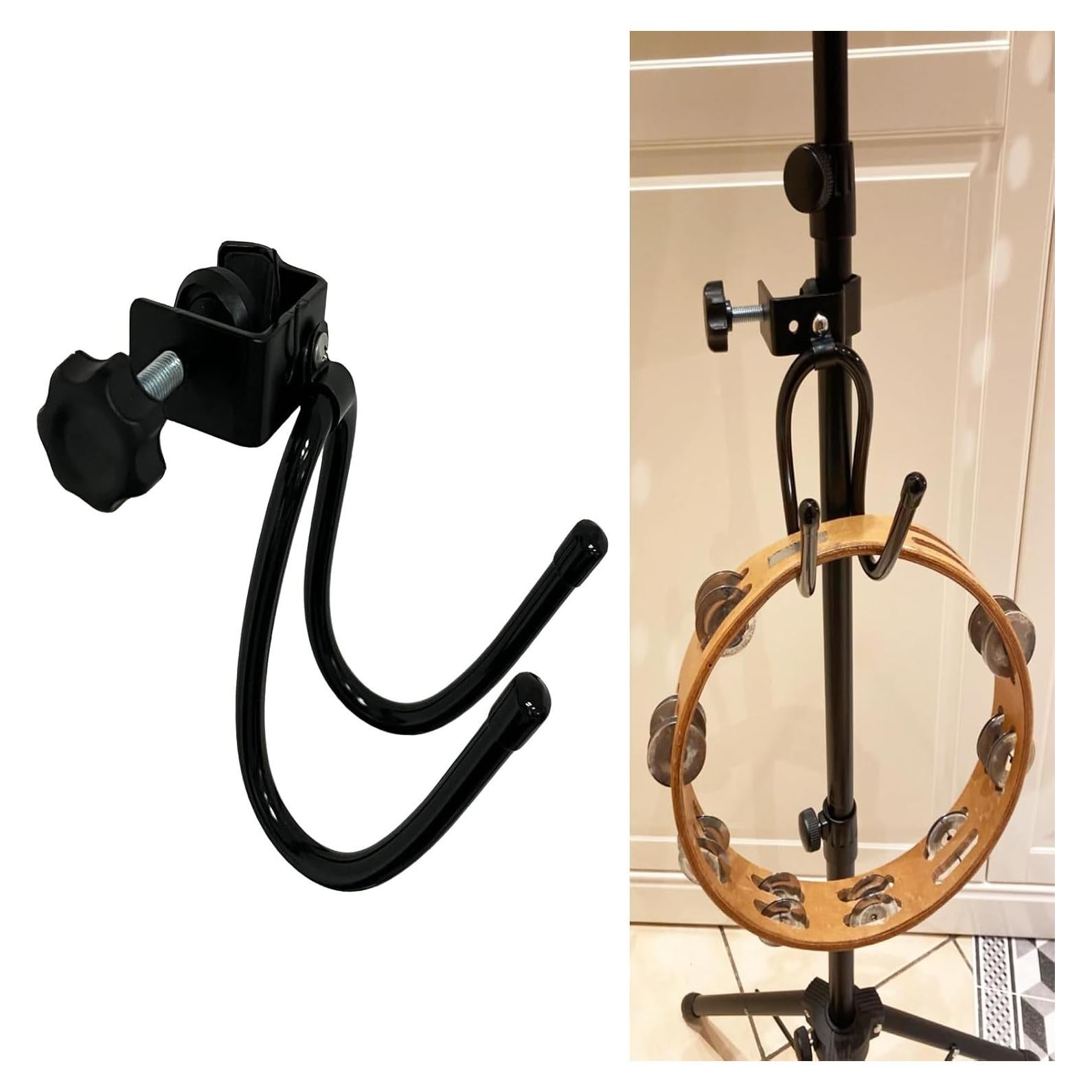 Soporte de Micrófono para Tambor Pmsanzay - Ajustable, Metal Negro