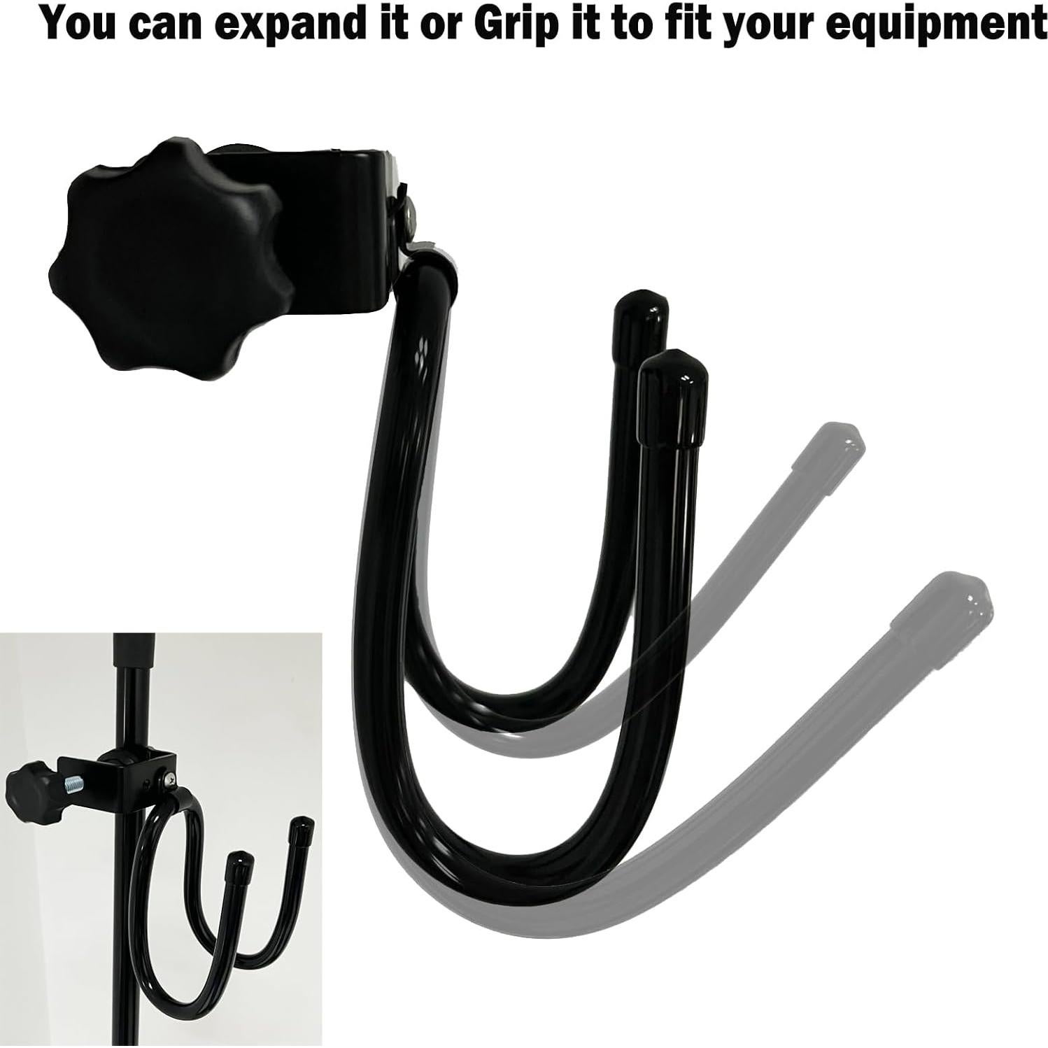 Soporte de Micrófono para Tambor Pmsanzay - Ajustable, Metal Negro