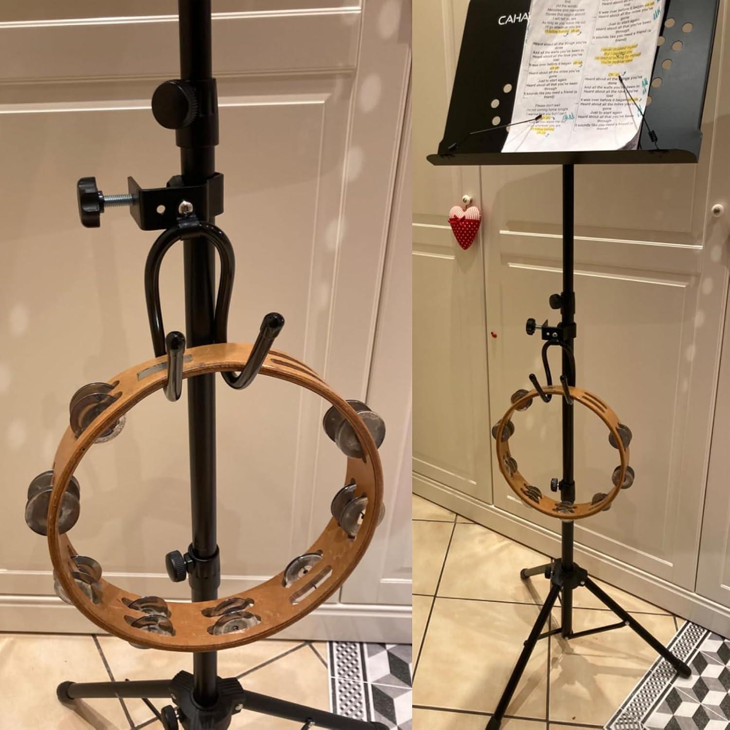 Soporte de Micrófono para Tambor Pmsanzay - Ajustable, Metal Negro