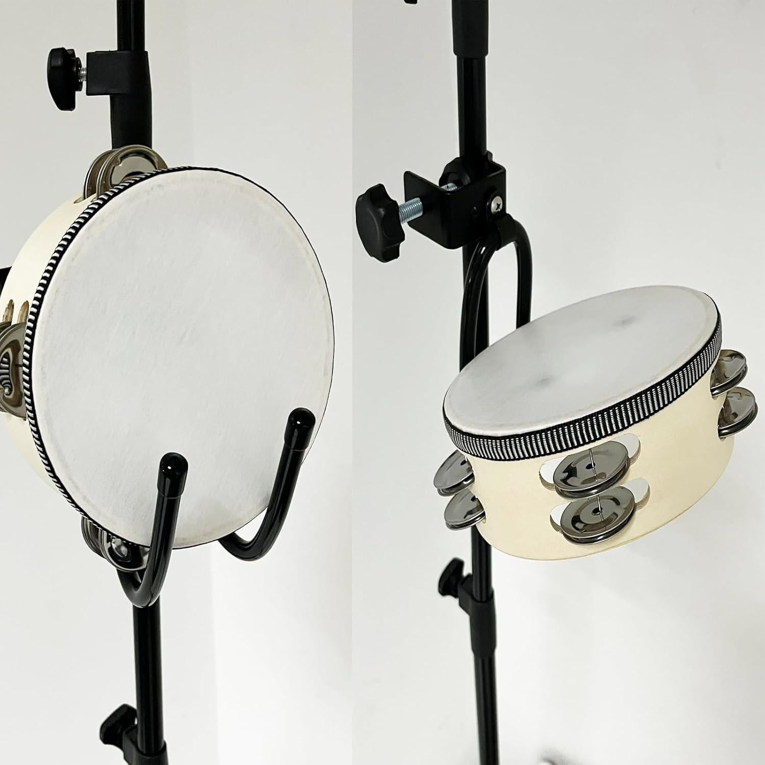 Soporte de Micrófono para Tambor Pmsanzay - Ajustable, Metal Negro