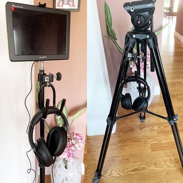 Soporte de Micrófono para Tambor Pmsanzay - Ajustable, Metal Negro