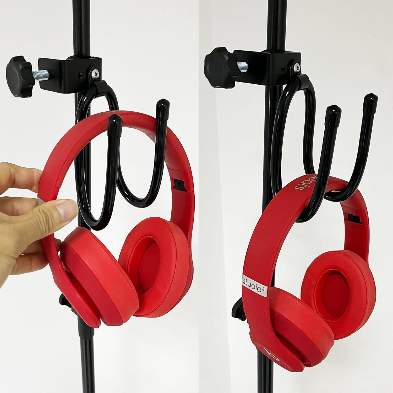 Soporte de Micrófono para Tambor Pmsanzay - Ajustable, Metal Negro