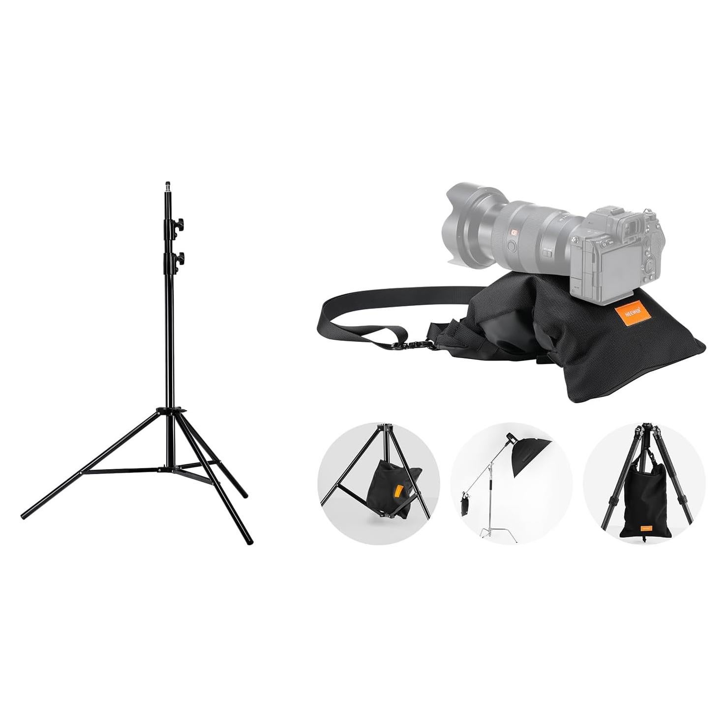 Soporte de Luz de Estudio NEEWER 2.7m con Bolsa de Arena