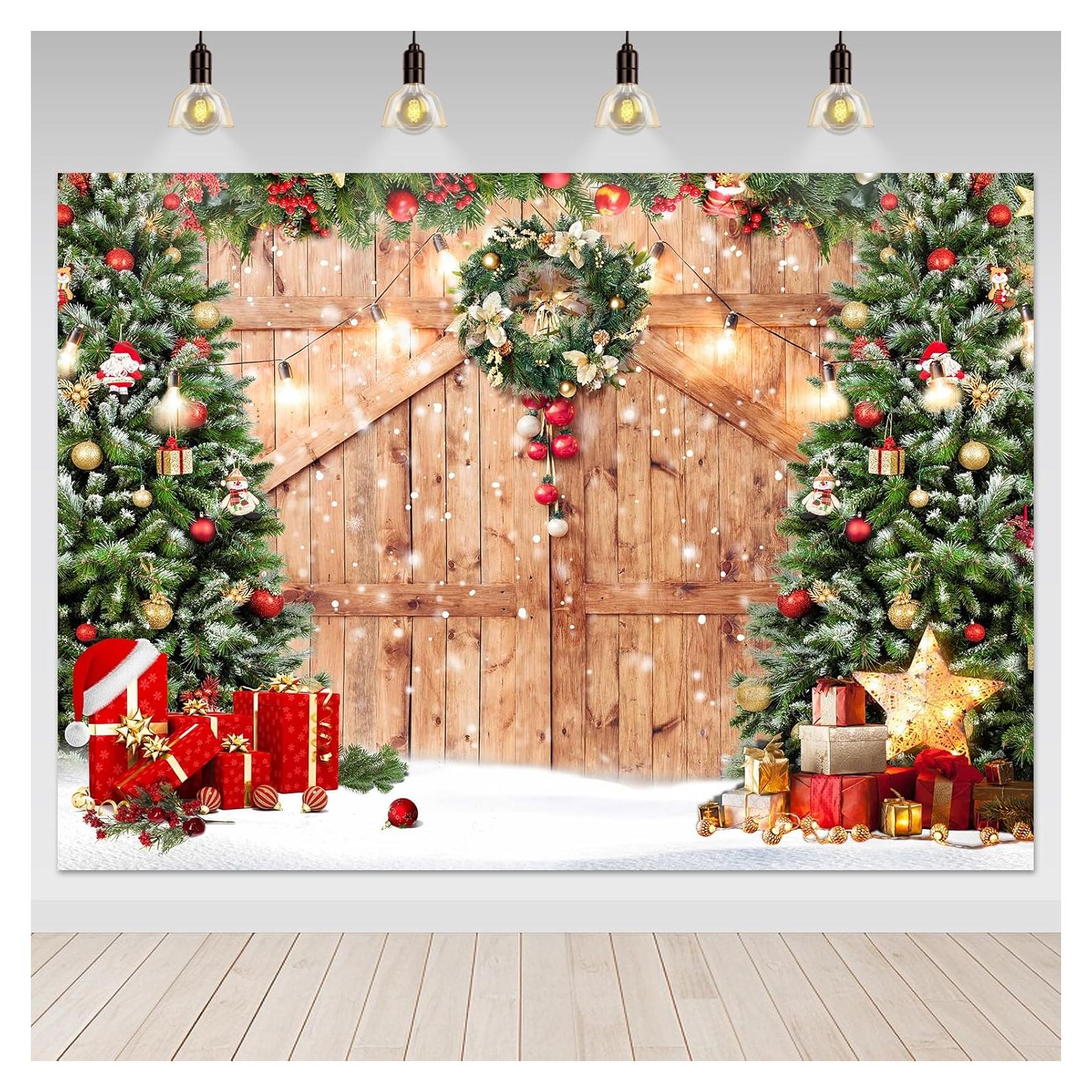 Fondo de Fotografía Navideño Avezano 240x180 cm Algodón