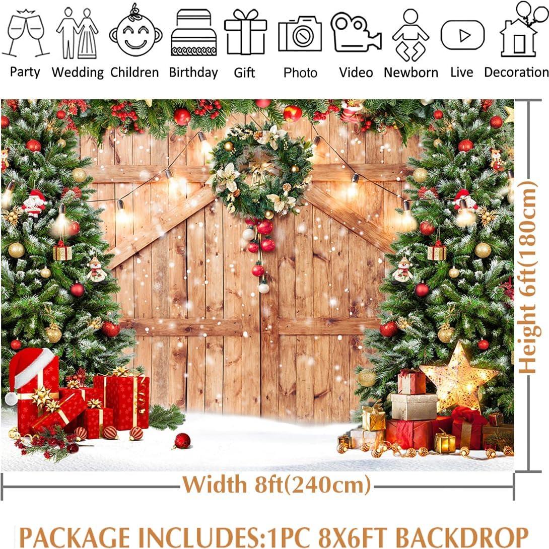 Fondo de Fotografía Navideño Avezano 240x180 cm Algodón