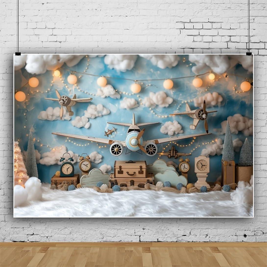 Fondo de Fotografía YongFoto 2.44x1.83m Nubes Blancas