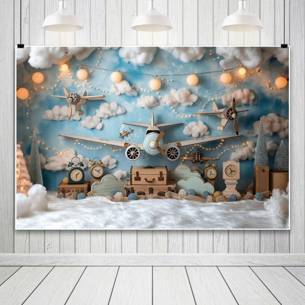 Fondo de Fotografía YongFoto 2.44x1.83m Nubes Blancas