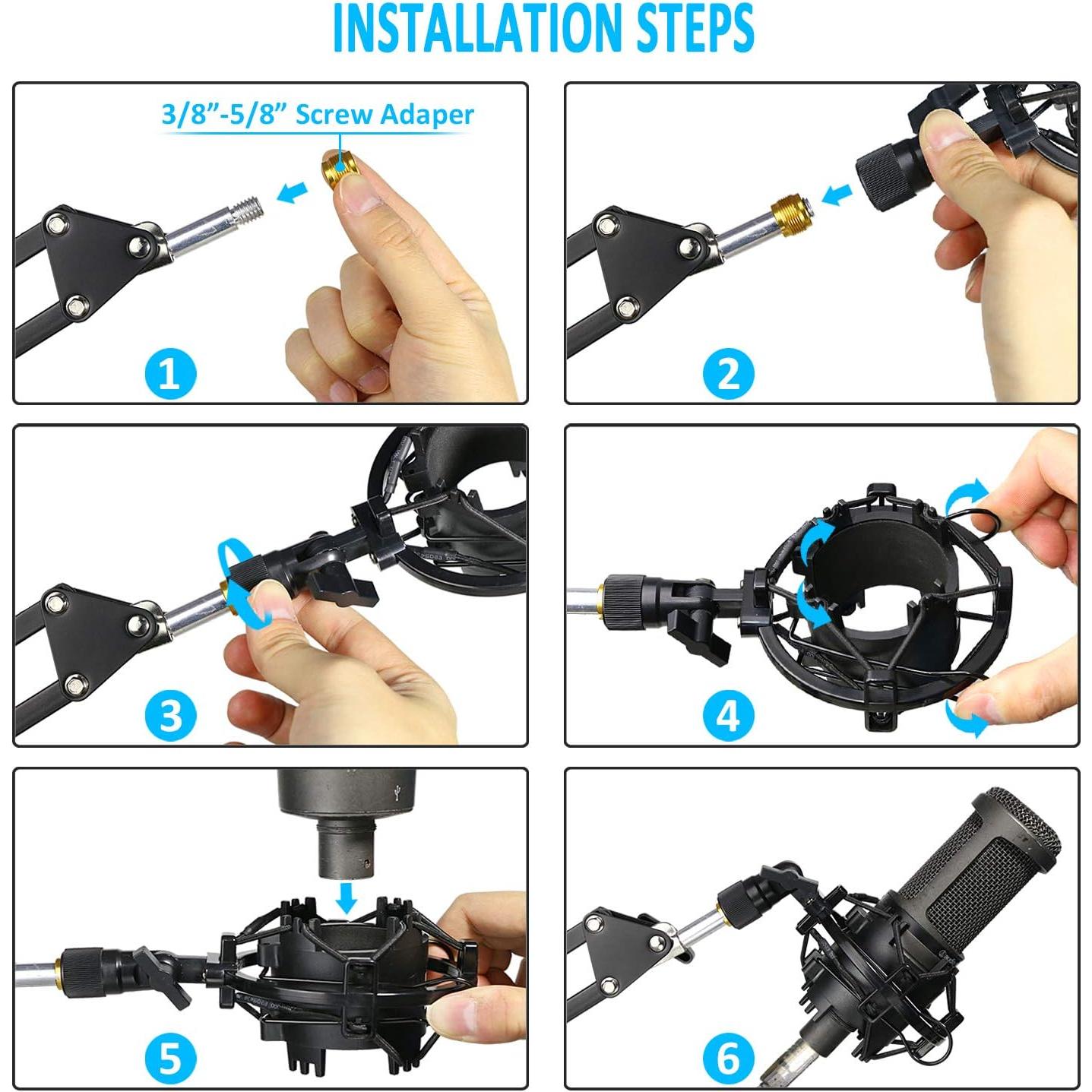 Soporte Antivibración SUNMON para Micrófono AT2020/AT2035