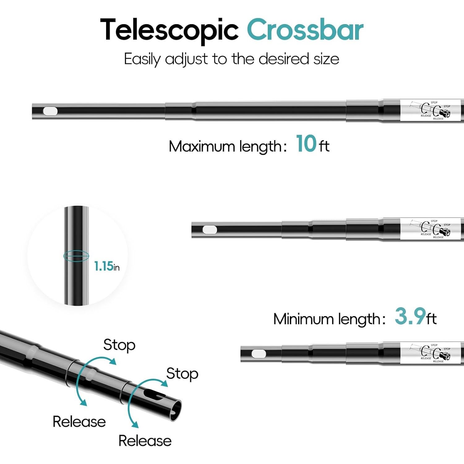 Soporte Ajustable para Fondo EMART 3.05x6.1m con Conector Rotativo