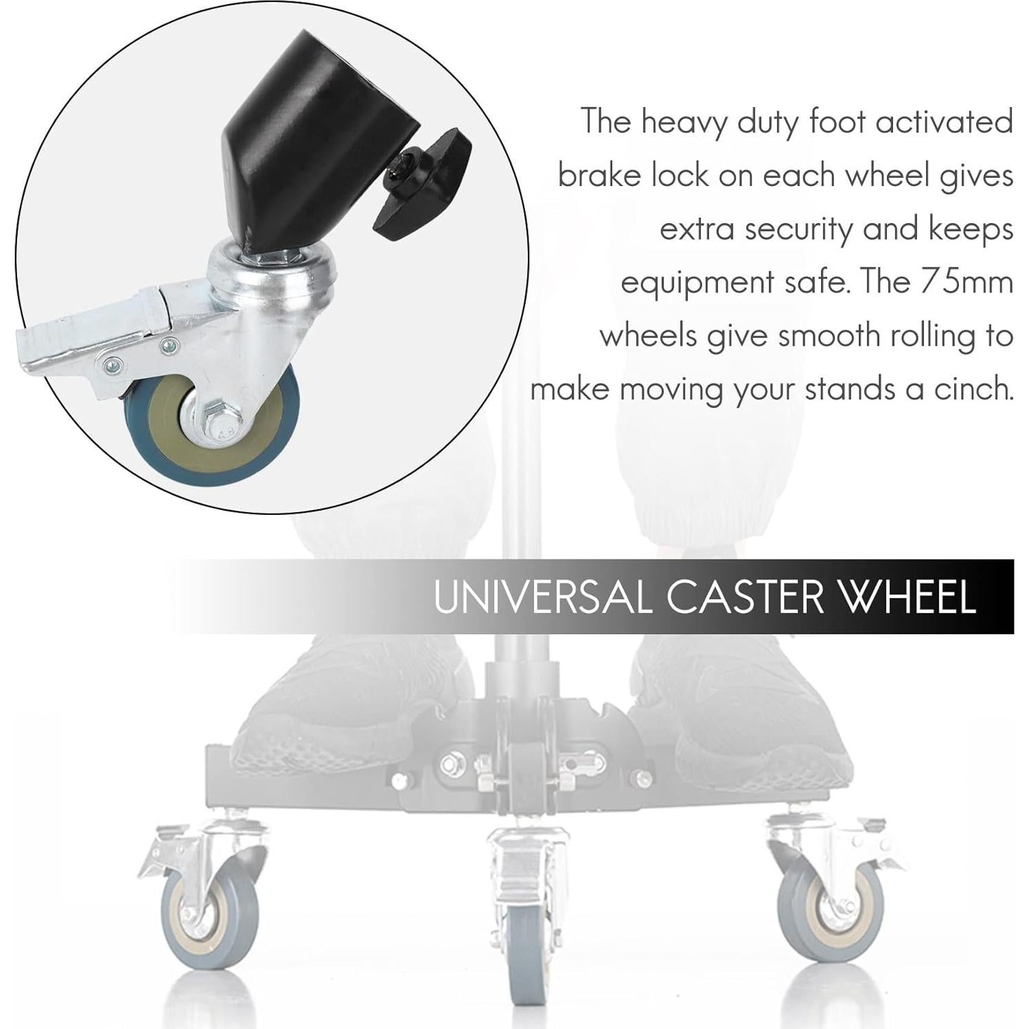 Rueda de Caster Universal ALOEU 22mm para Trípode Estudio