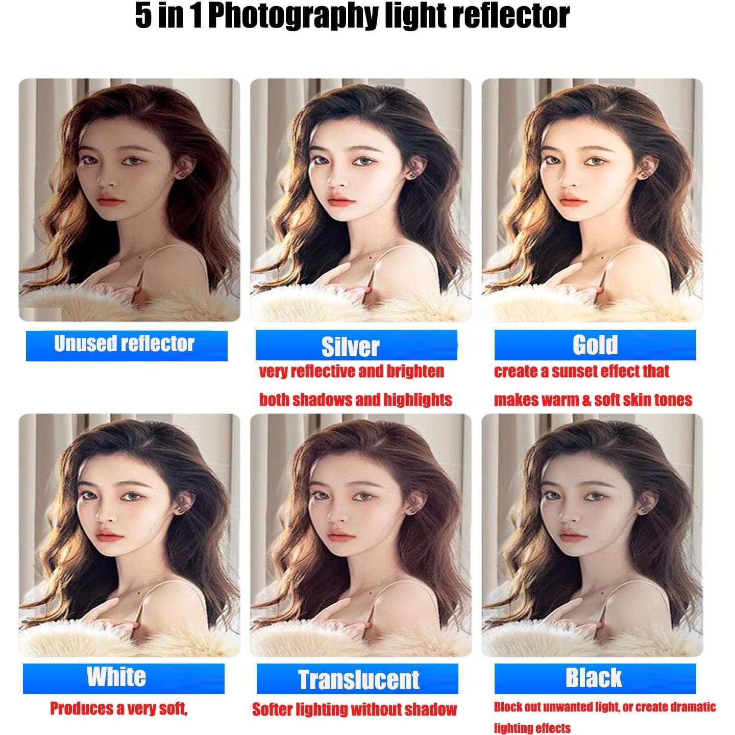 Reflector de Luz 5 en 1 YUOCU 80x120cm Plegable con Bolsa