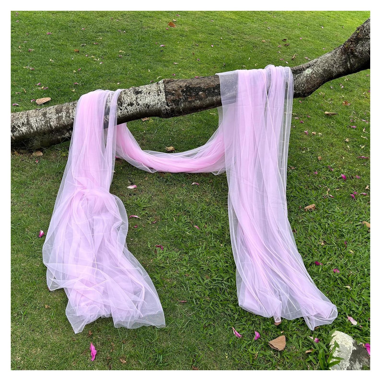 Tela Drapeada para Arco de Boda Bukani Rosa Claro 160x975 cm