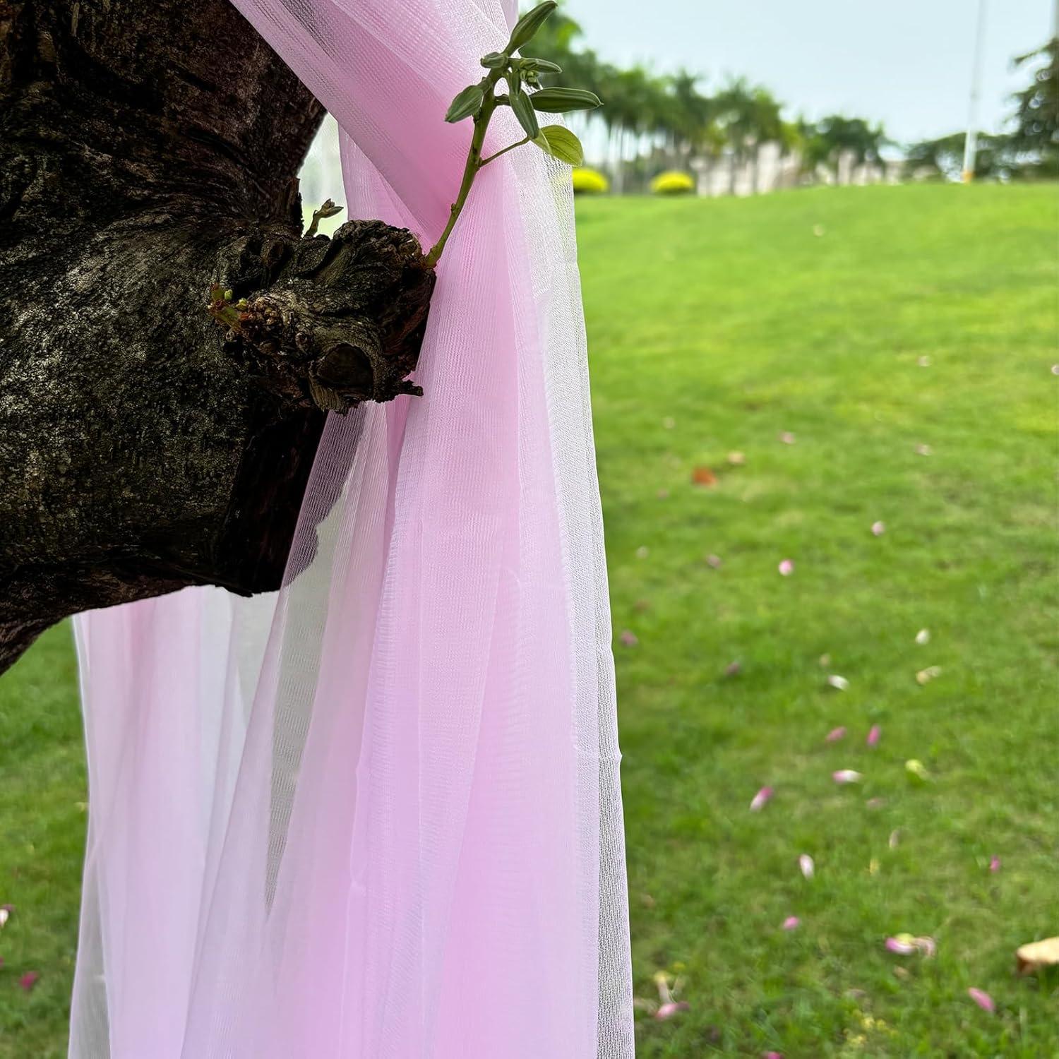 Tela Drapeada para Arco de Boda Bukani Rosa Claro 160x975 cm