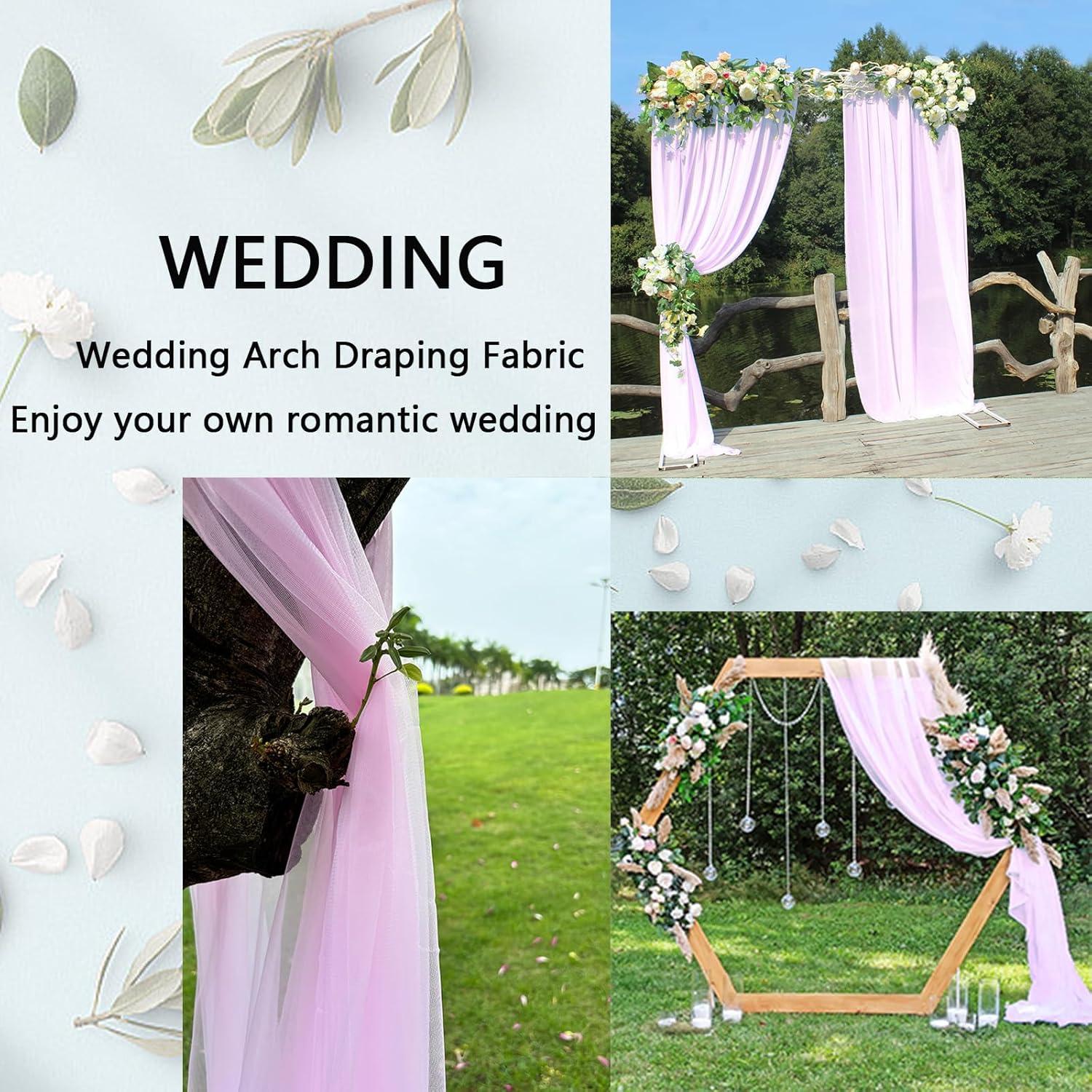 Tela Drapeada para Arco de Boda Bukani Rosa Claro 160x975 cm