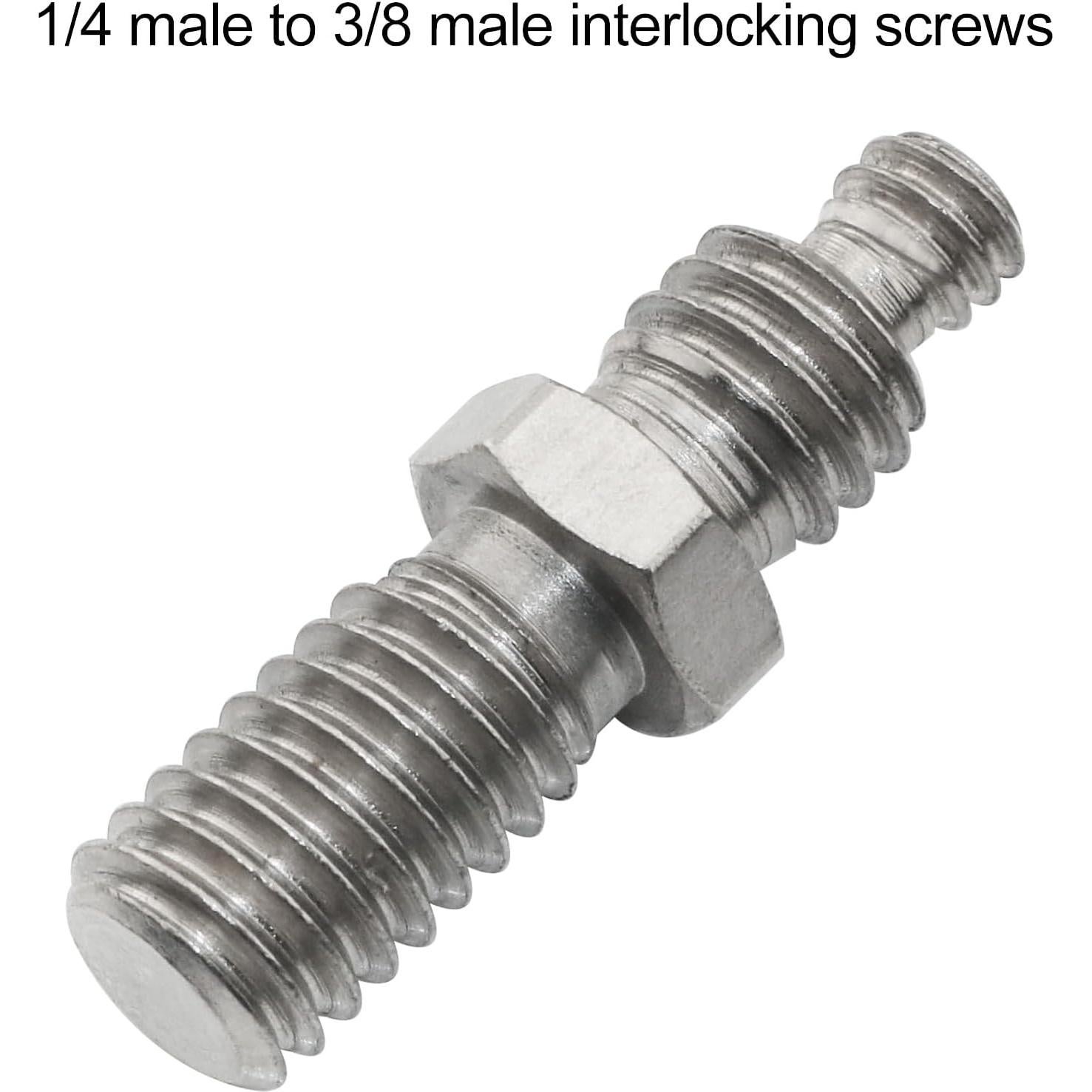 Adaptadores de tornillo de trípode LUORNG 1/4 a 3/8 - 3 Pcs