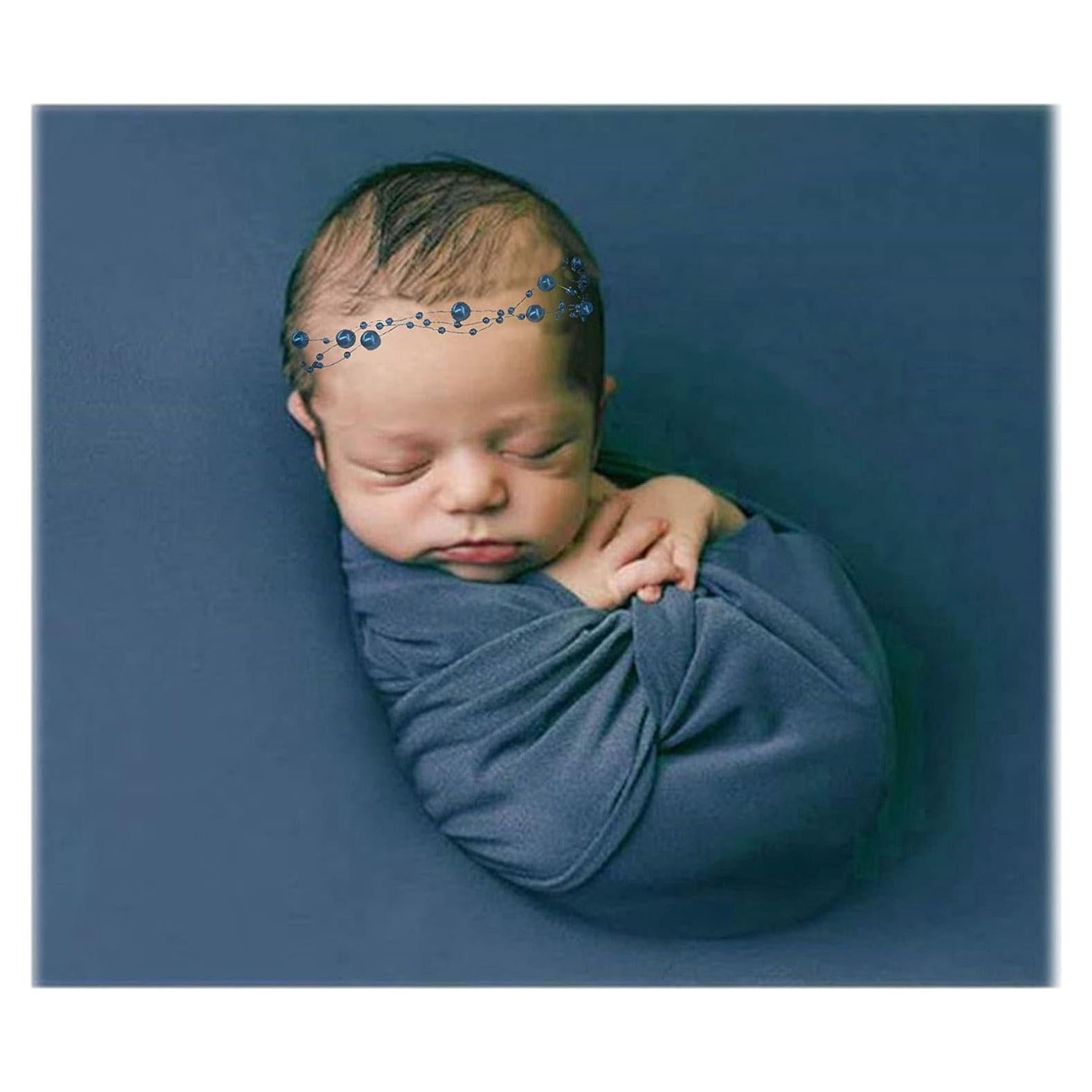 Conjunto de Fondos y Envolturas para Fotografía de Recién Nacidos Honra Beanbag - Azul Marino